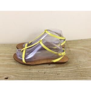 Kate Spade New York Sandals Womens 9M Yellow Patent Leather Thong Shoes